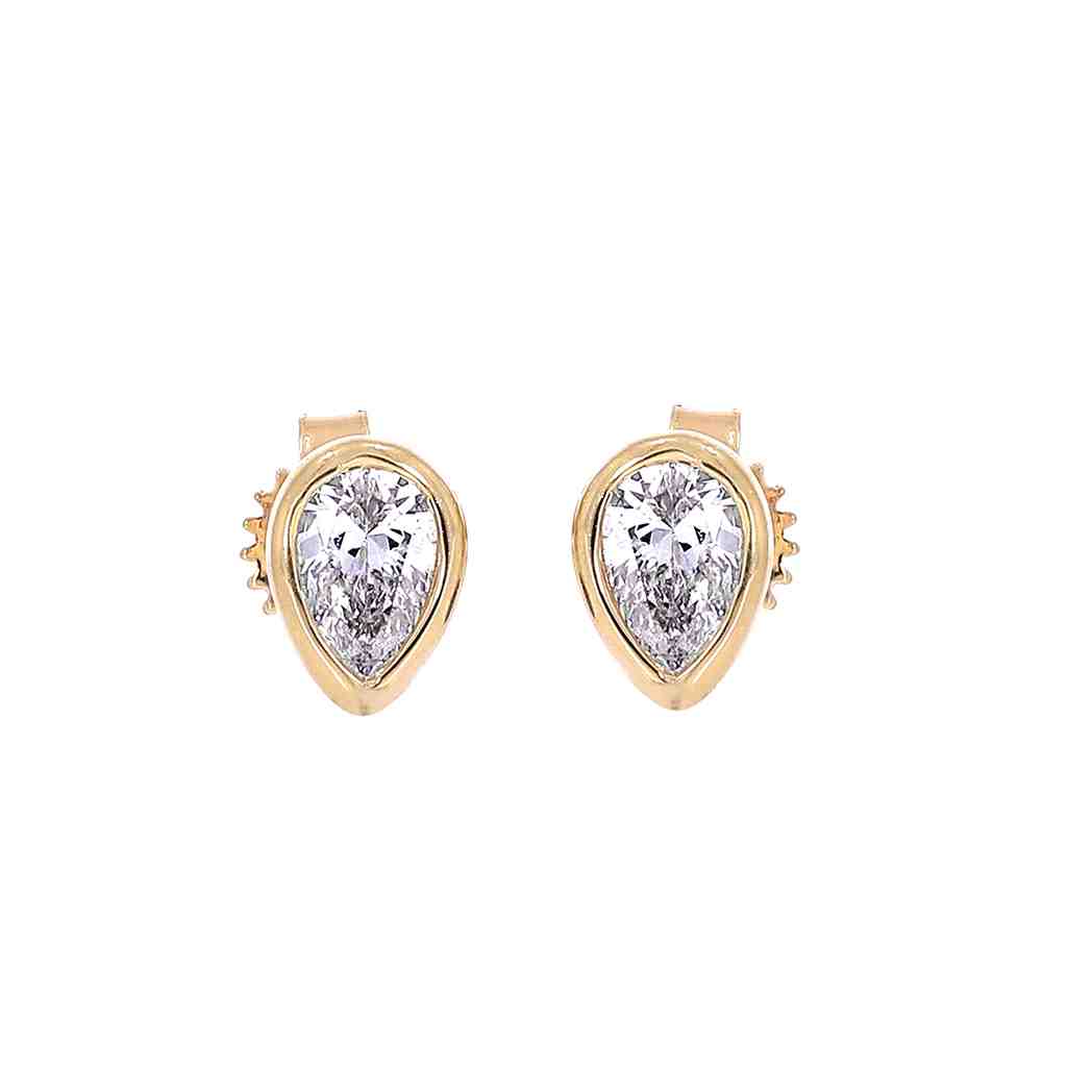 Pear Diamond Stud Earrings ER22190A